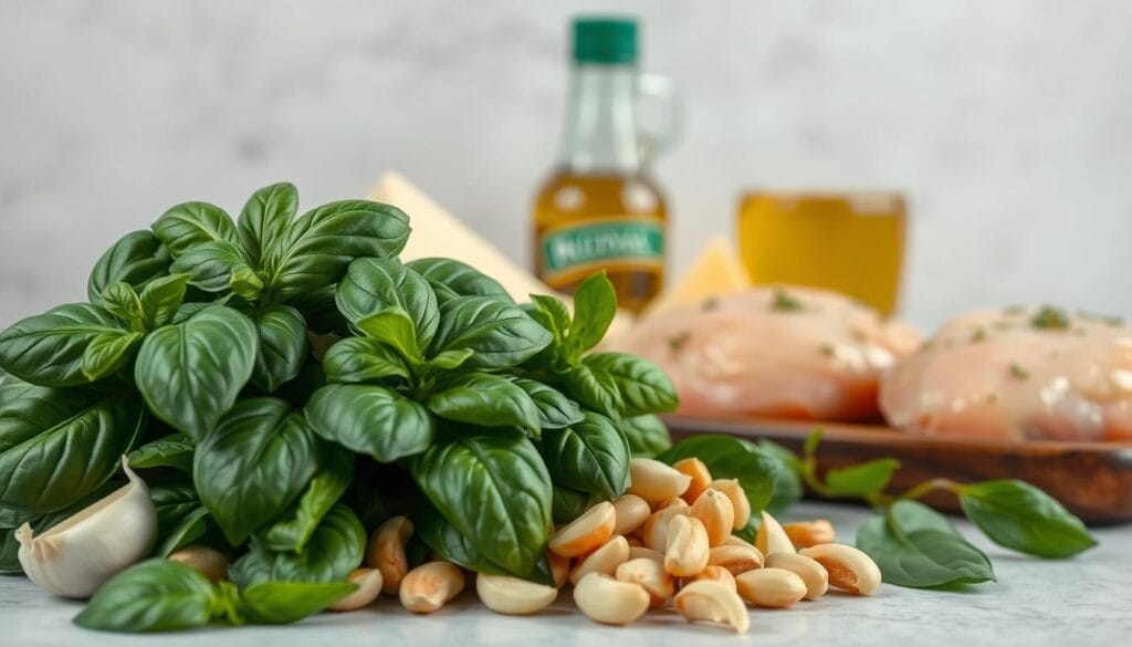 essential ingredients for pesto chicken essential ingredients for pesto chicken